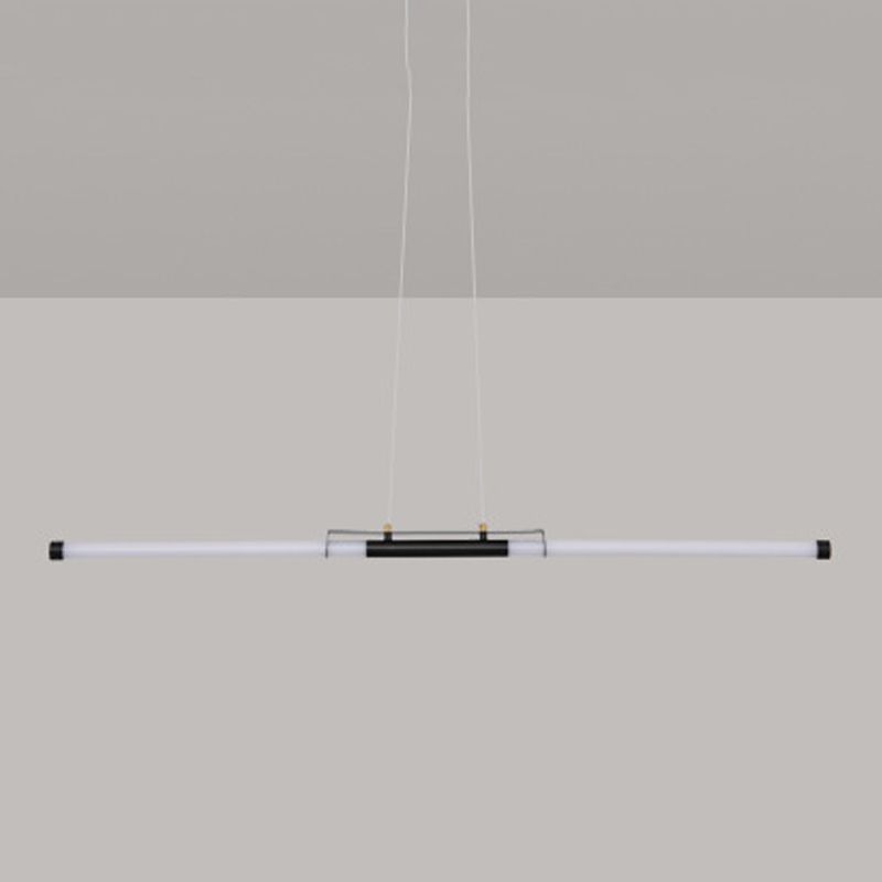 2-Light Linear Island Pendant Lighting Modern Metal Island Light Fixtures