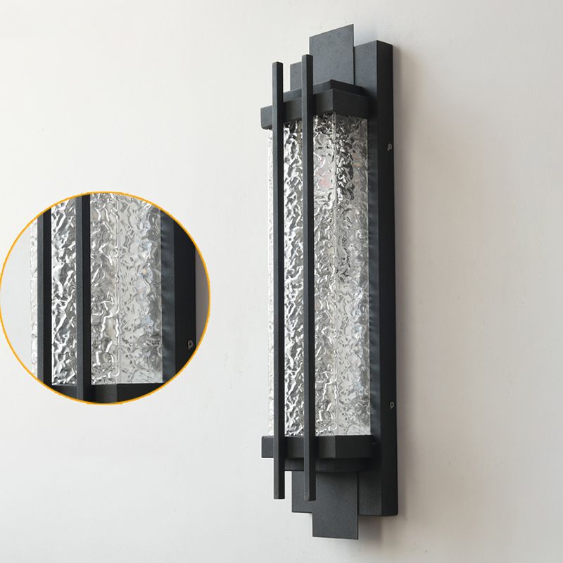 Contemporary Wall Sconce Black Outdoor Wall Light Fixture for Courtyard