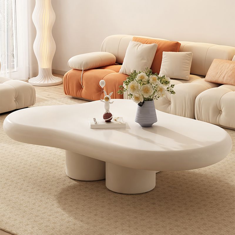 Modern Wood Coffee Cocktail Table 4 Legs Coffee or End Table White