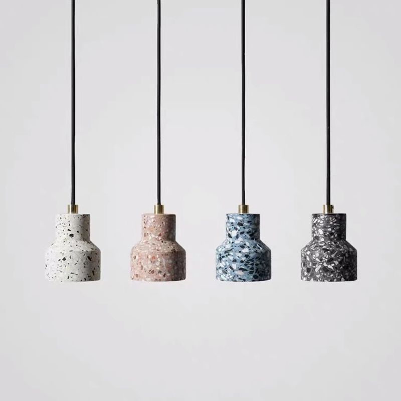 Estilo nórdico Minimalismo Lámpara colgante de terrazo 1 Light Creative dormitorio Fije de iluminación