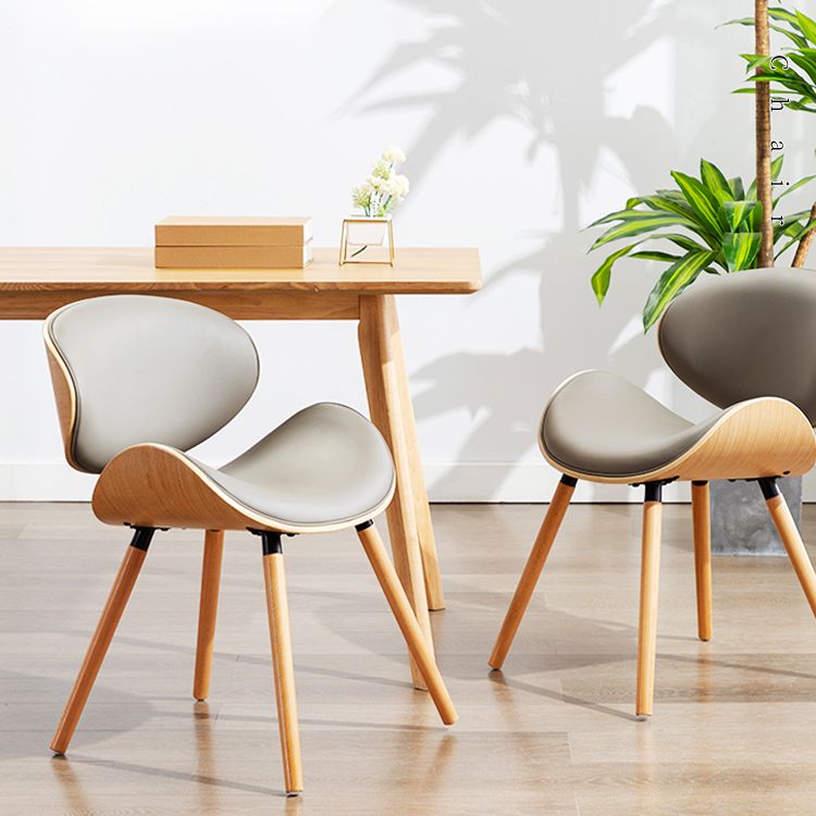 Moderne stijl Dining Side stoel stoelloze een enkele stoel voor keuken met houten benen