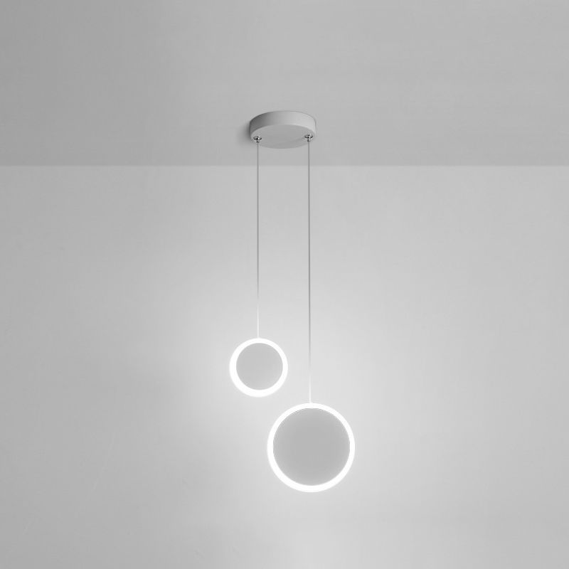 Multi -Lichter runden Schatten Anhänger moderne einfache LED -Stilhänge Deckenleuchte