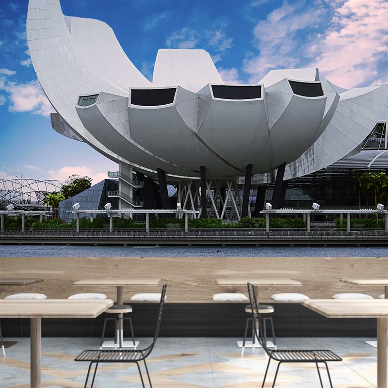 Modern Fashion City Building Murals Personalized Wall Decor for Meeting Room