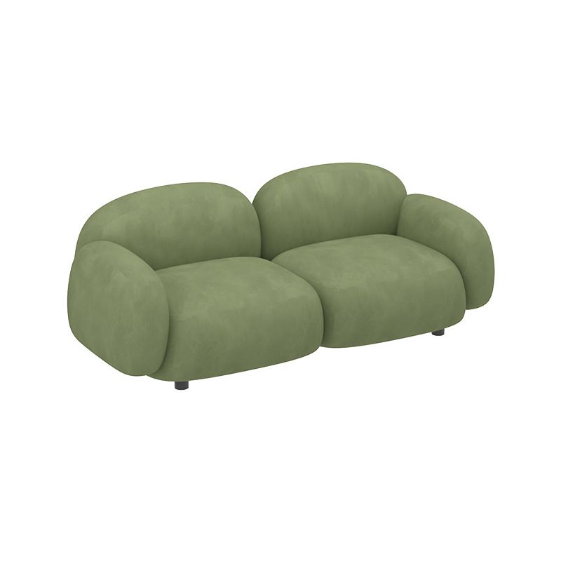 Scandinavian Sofa Fabric Cushions Square Arm Living Room Standard Seating