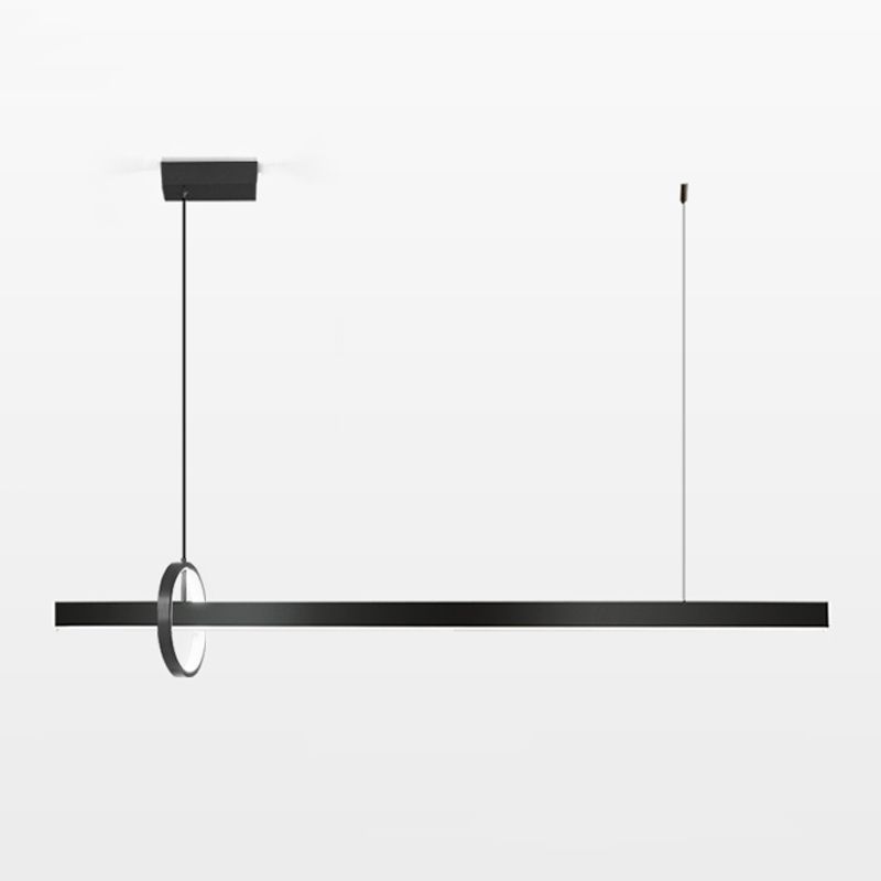 Lineare Form Island Lichter zeitgenössischer Stil Metal 2 Light Island Lighting