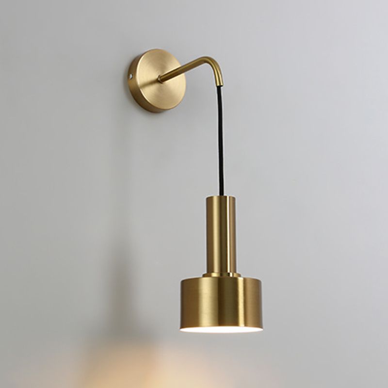 Mur cylindrique postmoderne Light Golden Frame Mur Mury Light pour le salon CHAMBRE