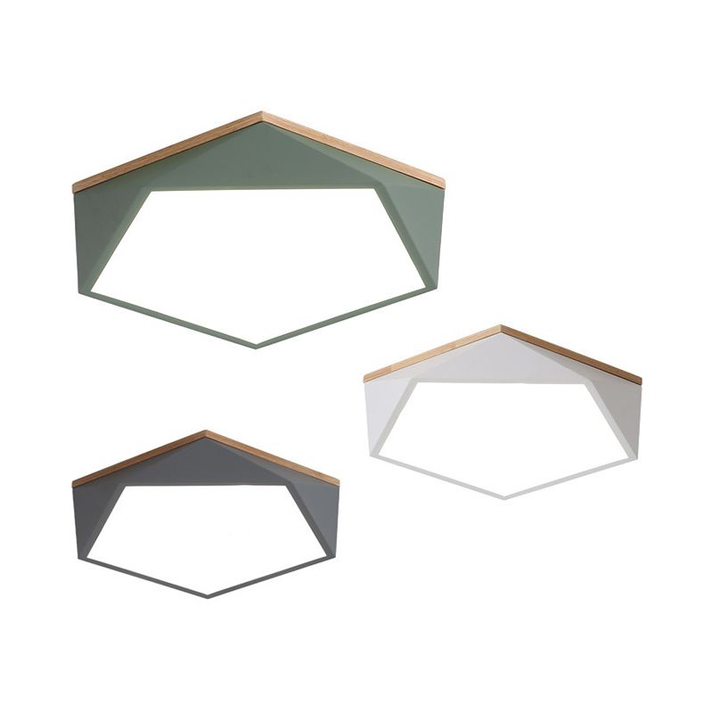 1 Light Round Shade Flush Mount Nordic Macaroon style Flush Mount Ceiling Light Fixture