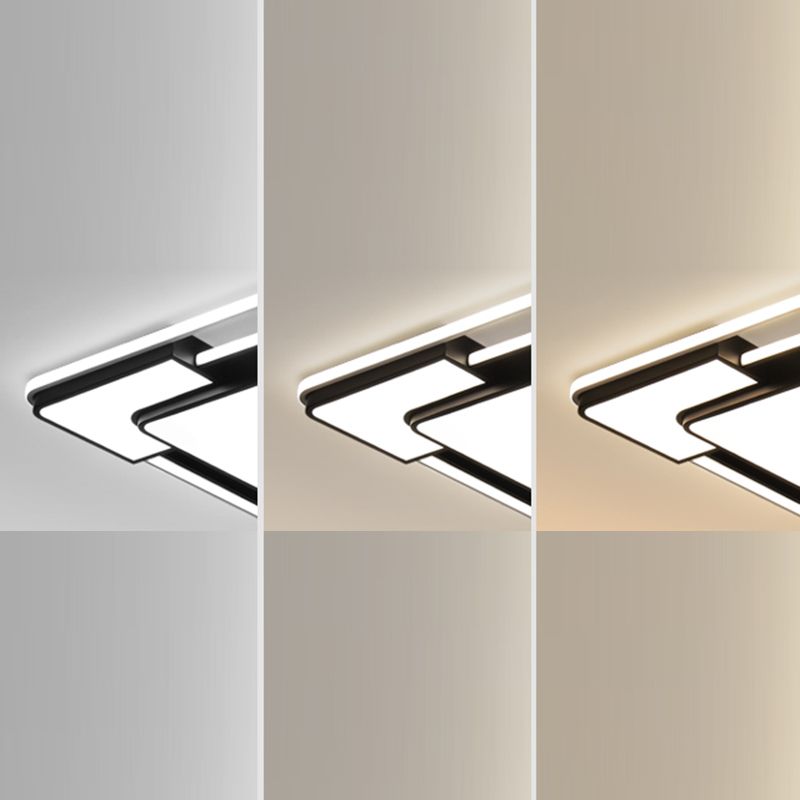 Zwart-wit moderne stijl plafondlamp Geometrie Design Inbouwlamp voor slaapkamer