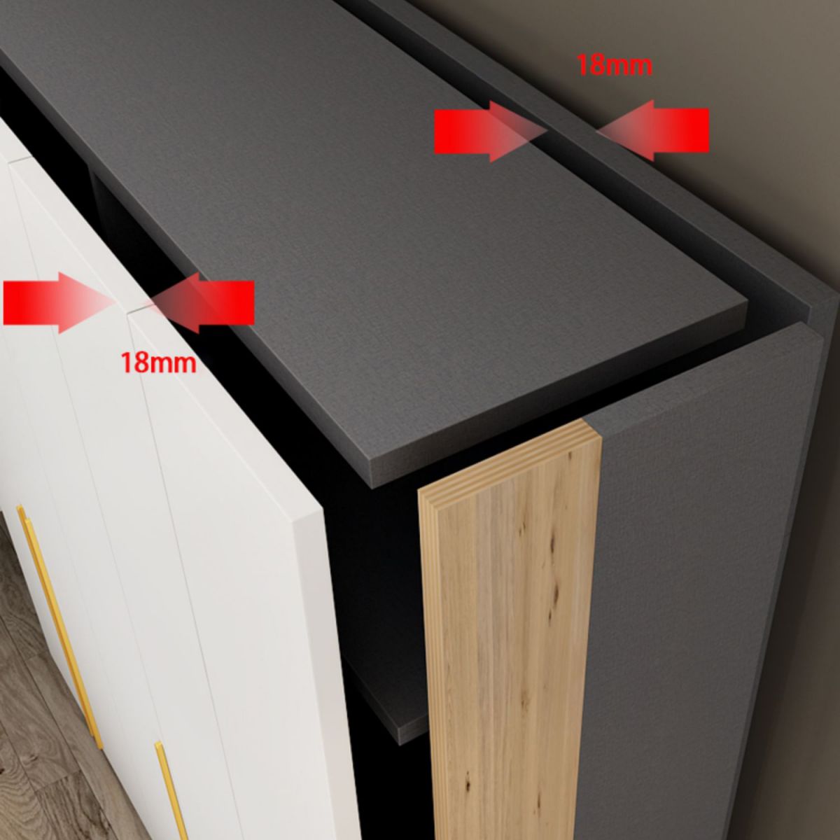 White Colour Wooden Wardrobe Soft Close Door Wardrobe Closet for Home