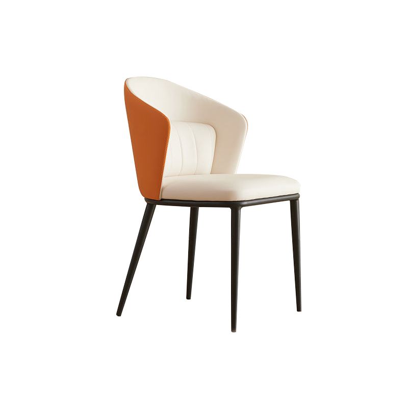 Contemporary Style Chair Armless Side Chairs with Metal Legs