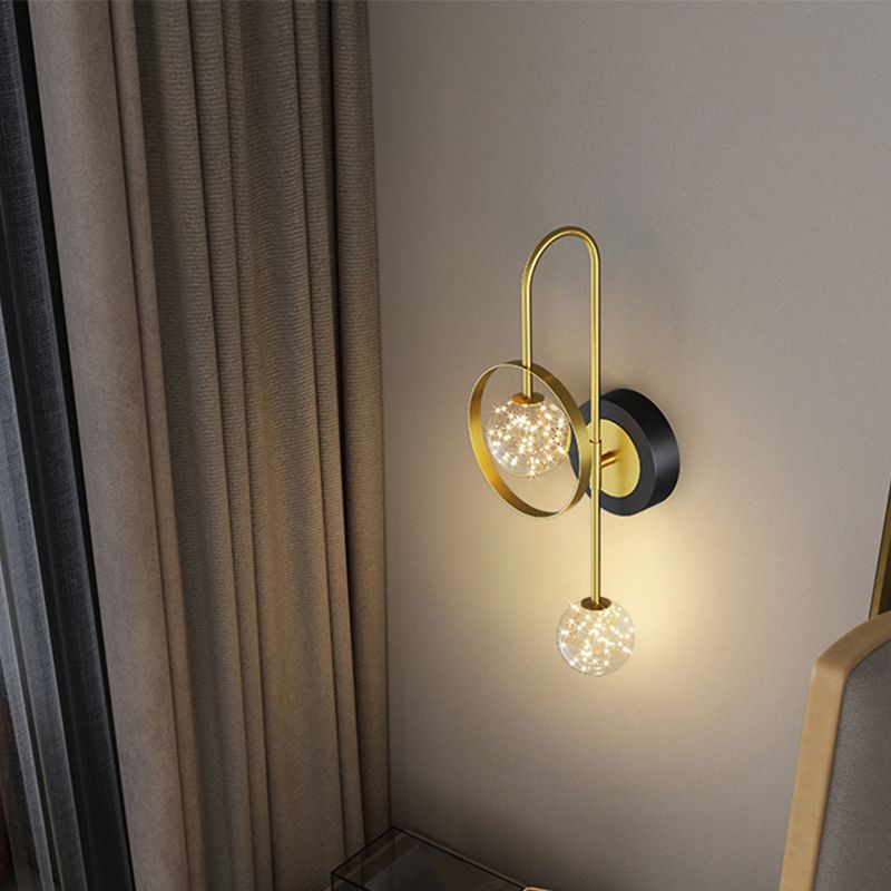 Modern Unique Shape Wall Mount Light Fixture Wall Light Sconce in Gold for Dining Room