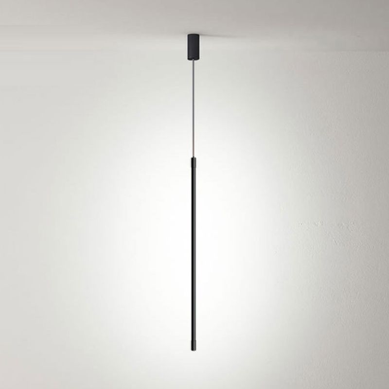 Linear Shape Hanging Light Modern Style Metal 1 Light Hanging Lamp for Dining Room
