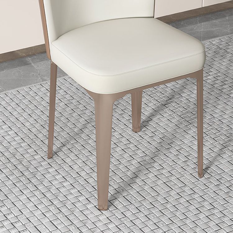 Chaises de salle à manger en métal contemporain chaise latéral sans arme pour usage à domicile