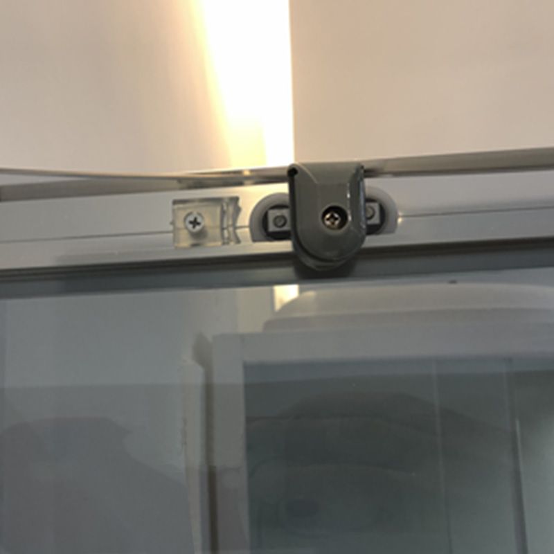 Double Sliding Shower Bath Door Semi Frameless Shower Door in Silver