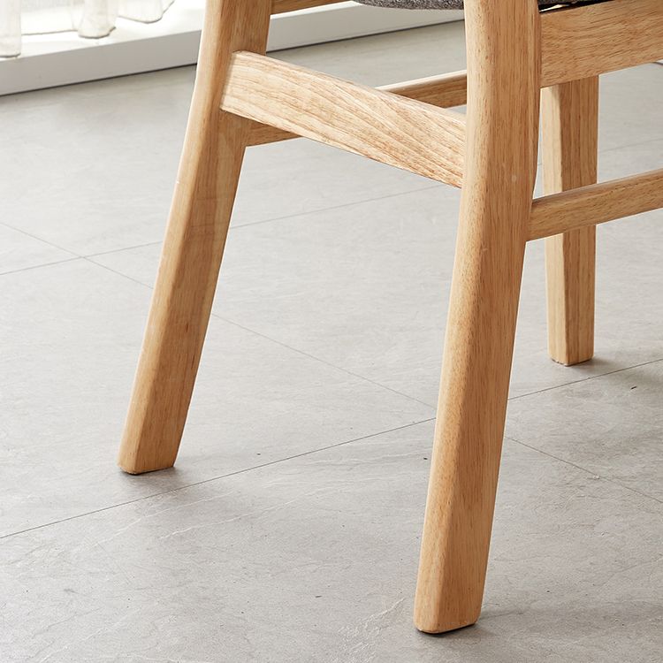 Chaise d'appoint de salle à manger moderne en bois avec coussin, chaise d'appoint à dossier ouvert pour la cuisine