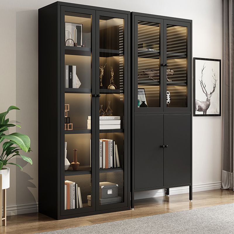 Scandinavian Style Bookcase with Door Shelf Bookcase for Study Room and Office
