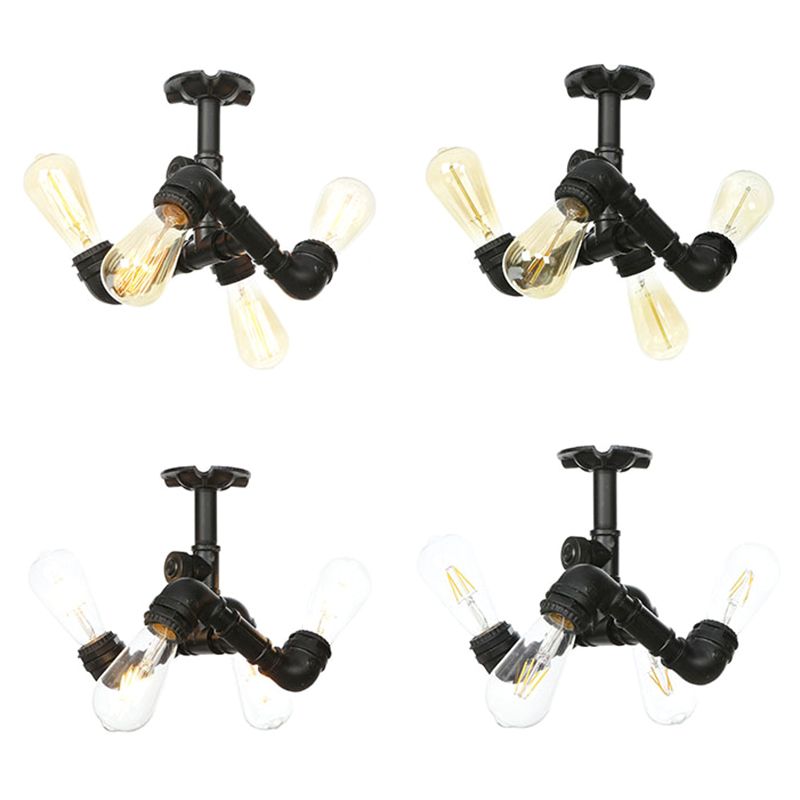 Techo Industrial Colgante Tubo Retro Tubo Ligero De Cristal Luz Hotel Ligero