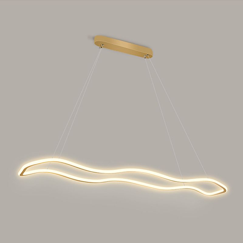 Metal Geometry Shade Island Pendant Modern Style 1 Light Island Lighting for Living Room