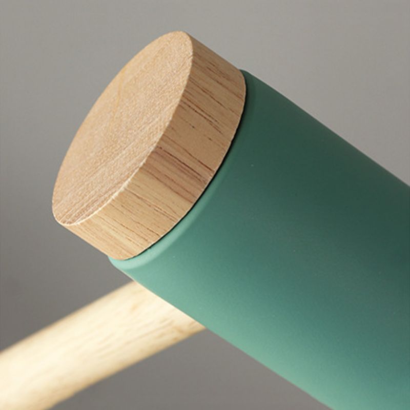 Lacquered Iron Adjustable Table Lamp in Modern Creative Style Wooden Dome Table Light for Bedroom