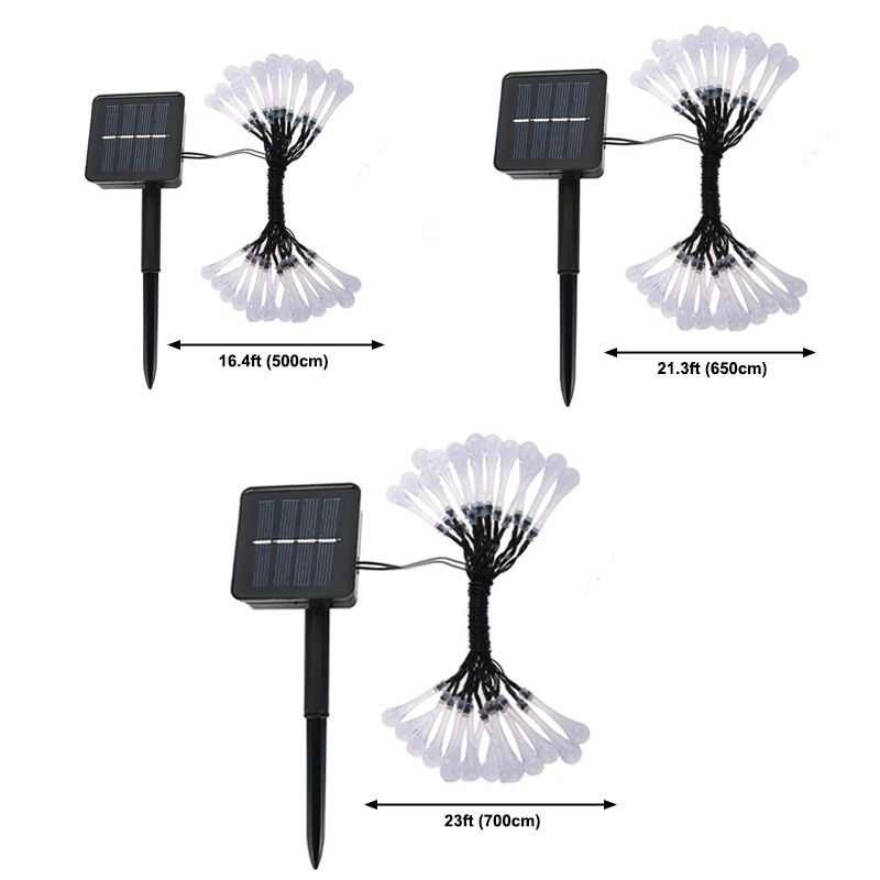 Solar Power LED Decorative Lamp in Modern Creative Style Plastic Teardrop String Lights