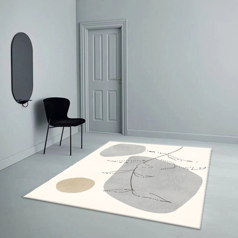 Artistic Indoor Carpet Trendy Washable Area Rug Polyster Carpet with Non-Slip Backing