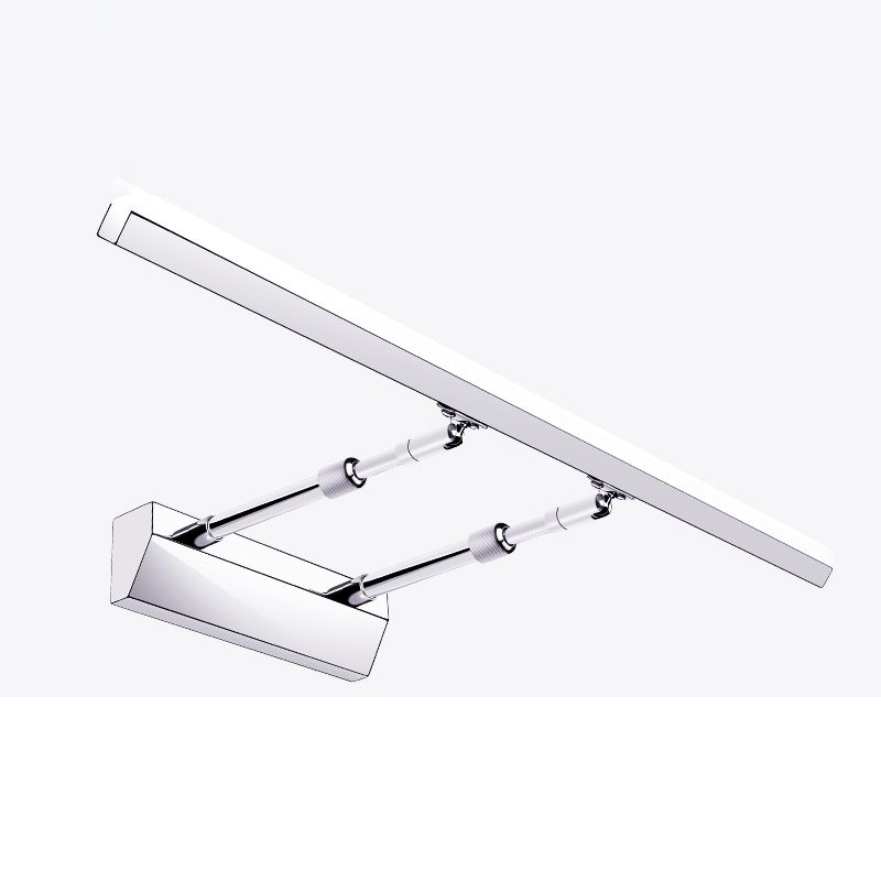 Silbere lineare LED Ausleitbare Wandlampe im modernen Stil Edelstahlwandleuchte mit Acrylschatten