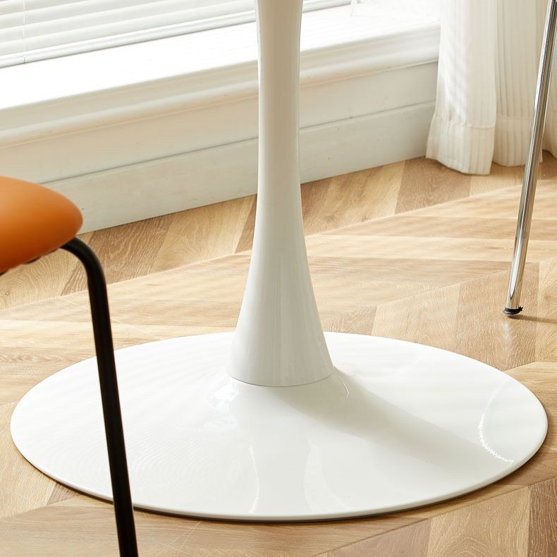 Modern Wood Dining Table Tulip Base Geometric Table for Dining Room