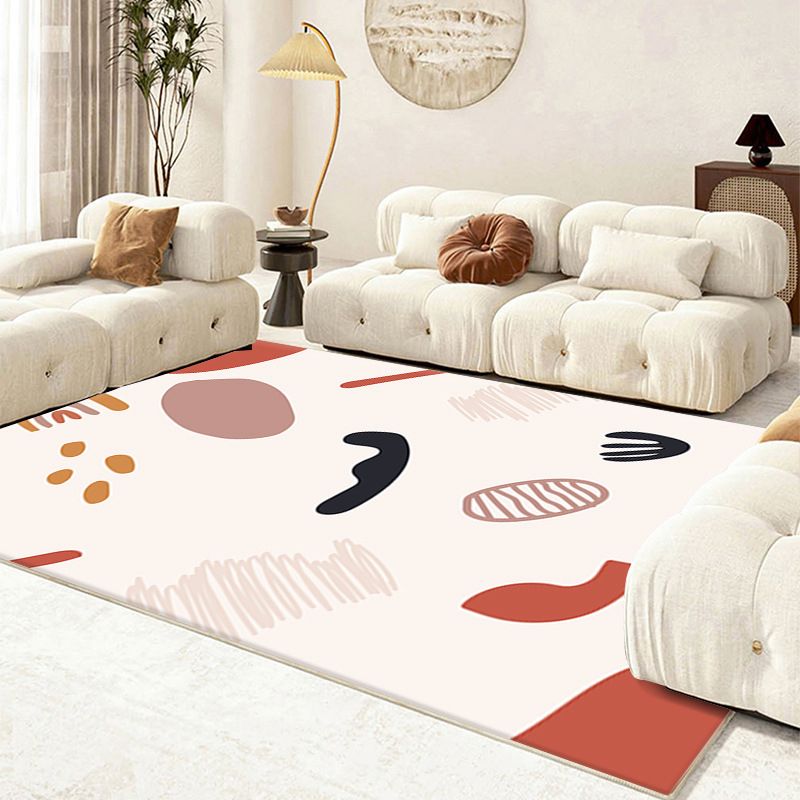 Nordic Modern Carpet Polyester Color Block Carpet Stain Resistant Carpet for Living Room
