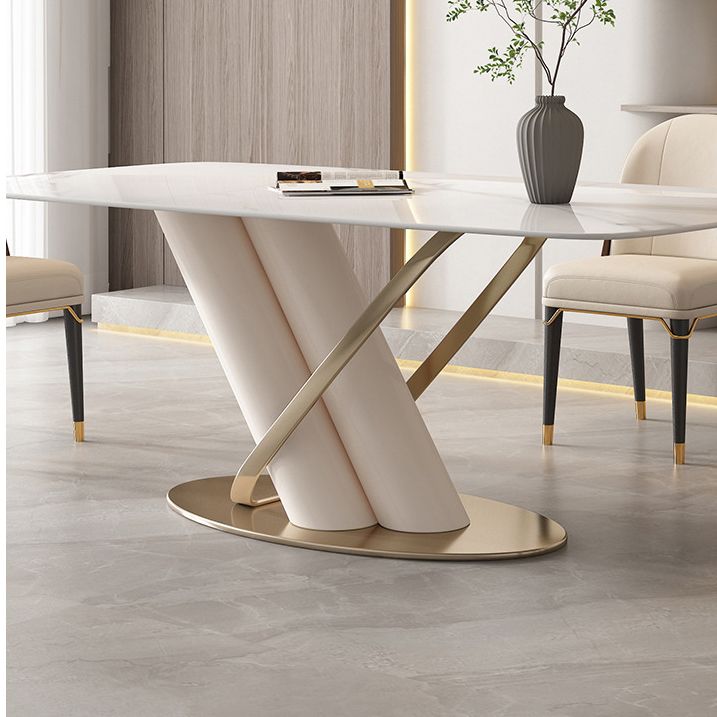 Glam Style Dinette Set for Dining Room 1/4/5/7 Pieces Glossy White Dining Table Set