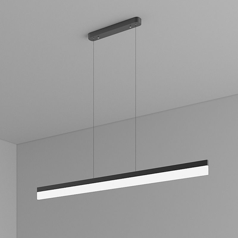 Nordic Modern Island Light LED Simple Rectangle Aluminum Pendant Light Fixture