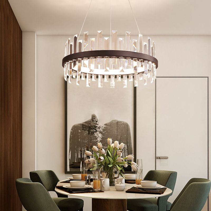 Lumière de lustre en cristal moderne LED PENDANT 1-LIGHT pour le salon