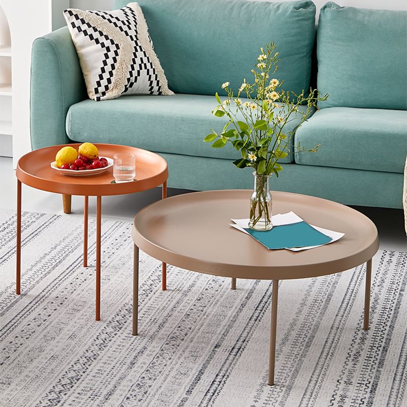 Mid-Century Modern Tray Top Coffee Table 4 Legs Iron Cocktail Table