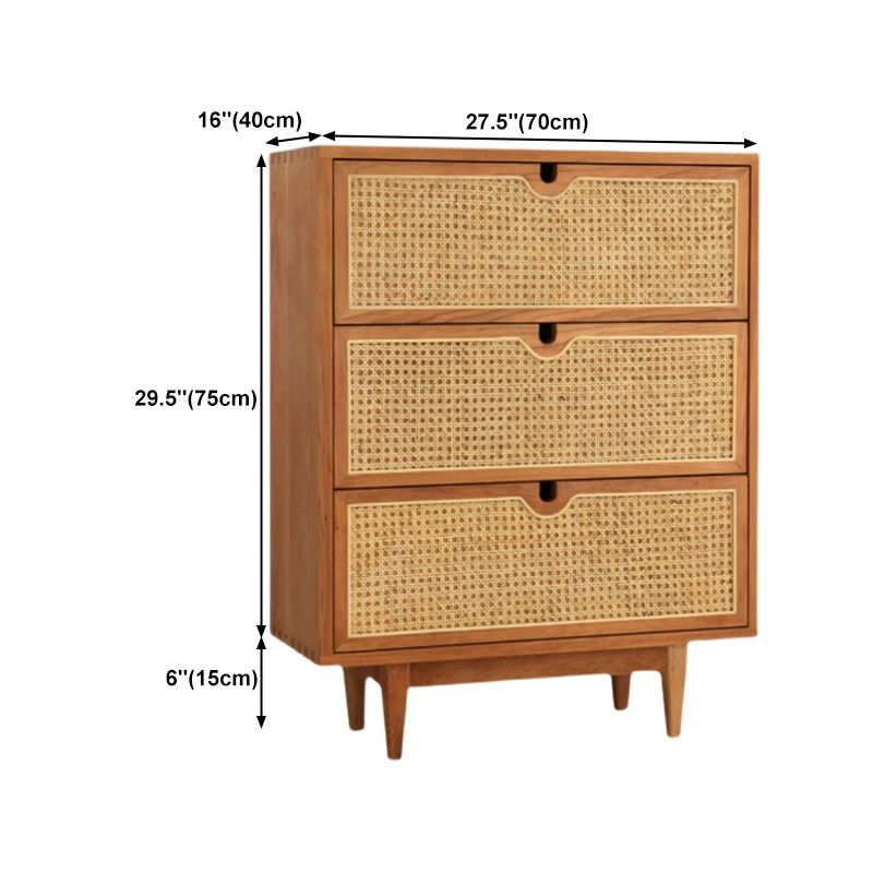 Pine Solid Wood Buffet Modern Natural Living Room Dining Buffet with Drawers