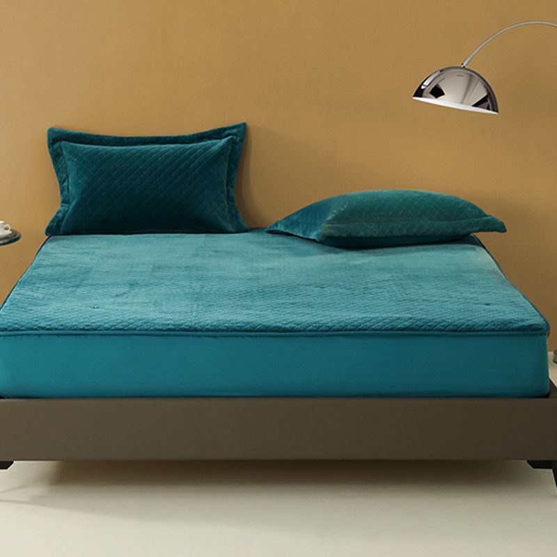 Modern Bed Sheet Set Solid Elegant Flannel Fitted Sheet for Bedroom