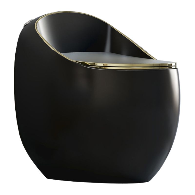 Modern Seat Included One Piece Toilet Round Floor Mounted Toilet Bowl for Washroom