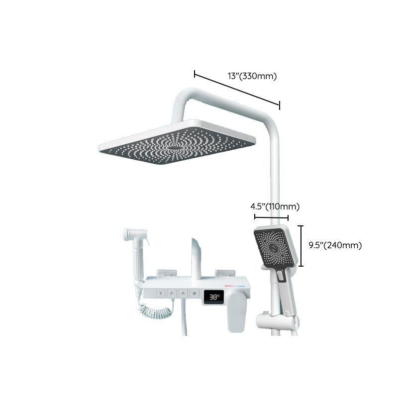 Wall Mounted Shower Combo Adjustable Spray Pattern Shower System with Thermostatic