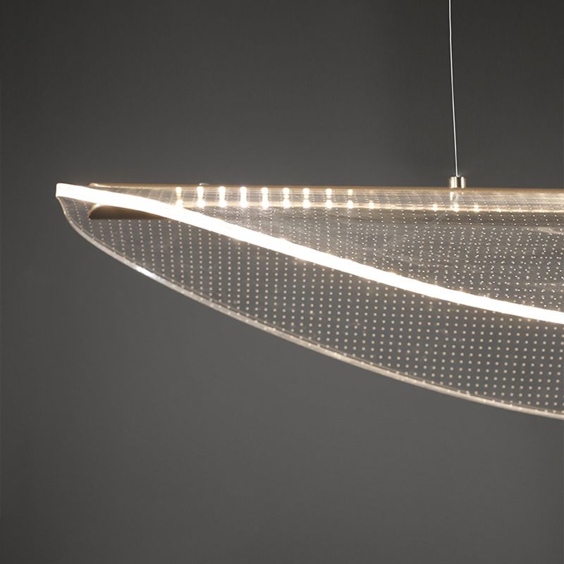 Modern Geometric Hanging Island Light Metal LED Dining Room Island Ceiling Light