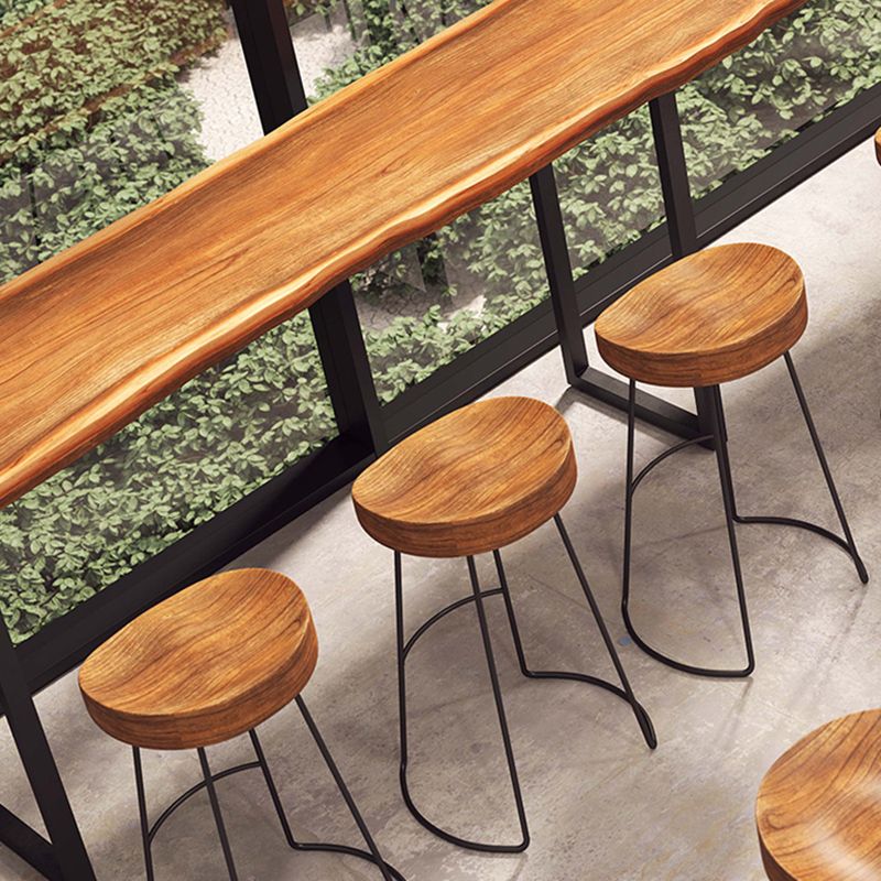 Solid Wood Counter Height Dining Table Rectangle Bar Dining Table