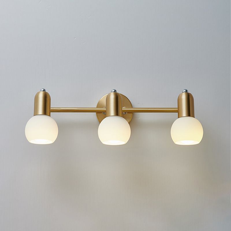 Postmodern Style Wall Sconce Gold Multi Blubs Metal Wall Mounted Lamps for Bathroom