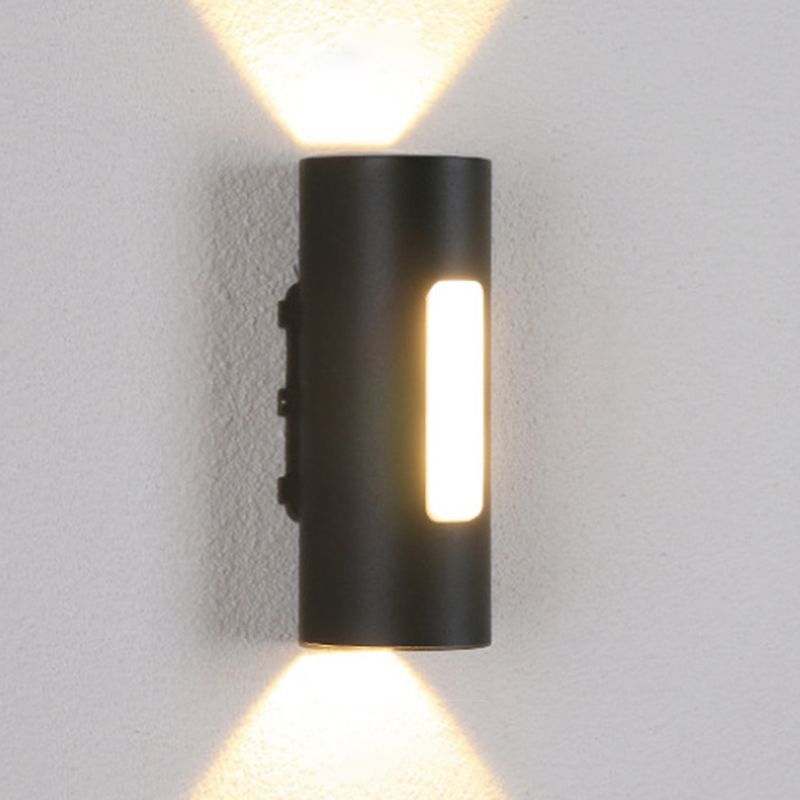 Cylinder Aluminum Wall Light Minimalism 2-light Wall Sconce for Hallway