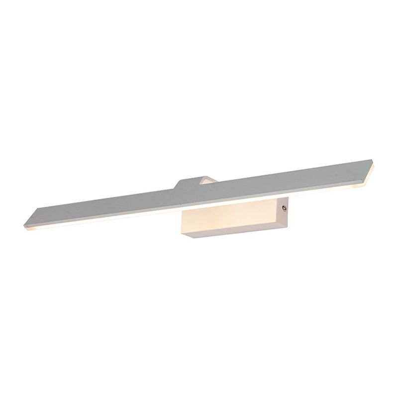 Matte Silver Single Modern Bathroom Vanity Light LED Bath Bar