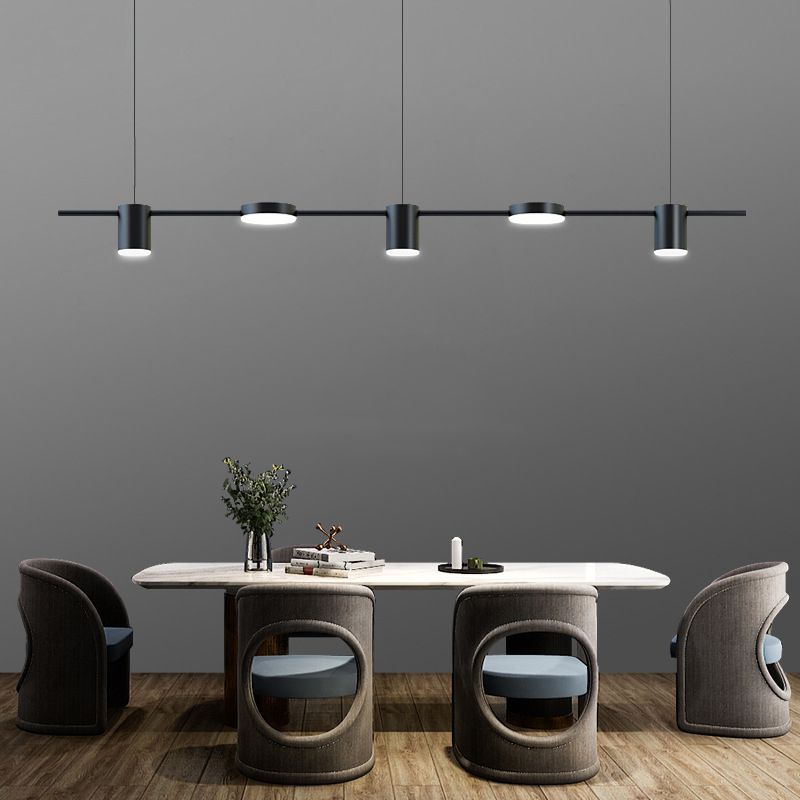 Cylinder Island Lighting Metallic Contemporary Simplicity Pendant Lighting Fixtures for Restaurant