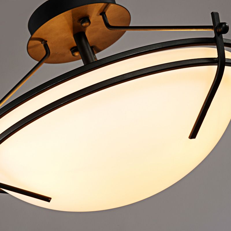 Plafonnier simple moderne semi-encastré pour salon