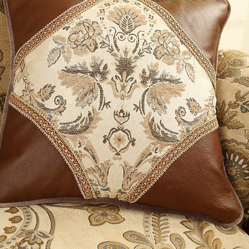 French Country Nailhead Trim Chaise Lounge Couch One Armed Lounge Chair