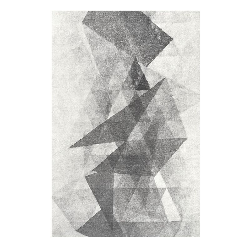 Black Modern Area Rug Polyester Striped Indoor Rug Non-Slip Backing Rug for Living Room