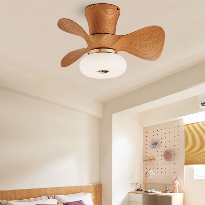Nordic Style Ceiling Fan Lamp Colorful Circle Shape Ceiling Fan Light for Children's Room