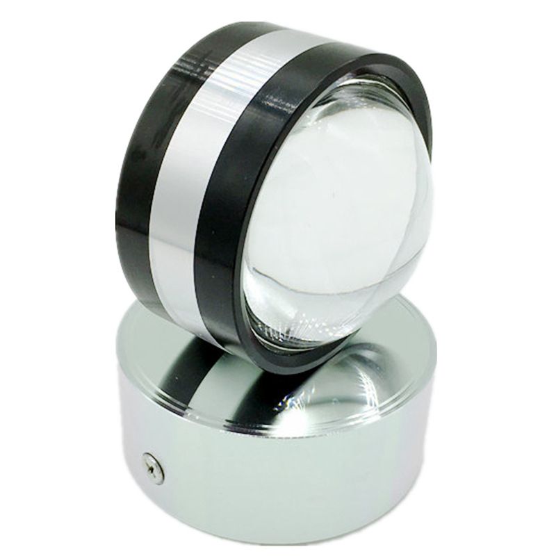 Stile moderno mini a led lampada a parete in cristallo lente in alluminio Ambiente Sconce da parete per caffetteria pub