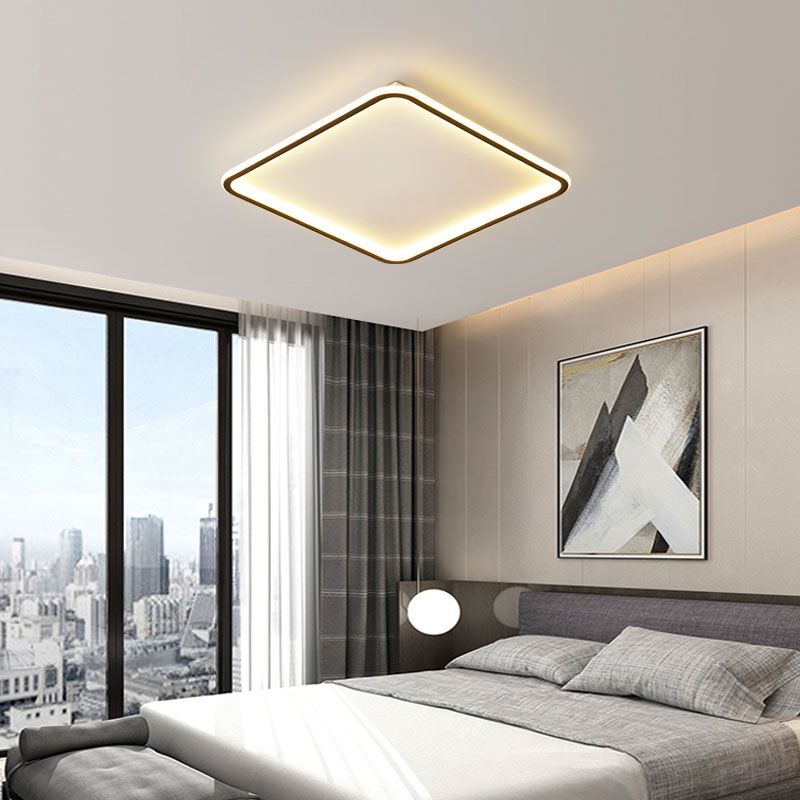 Luminaire de plafond à montage encastré simplicité géométrie LED plafonnier