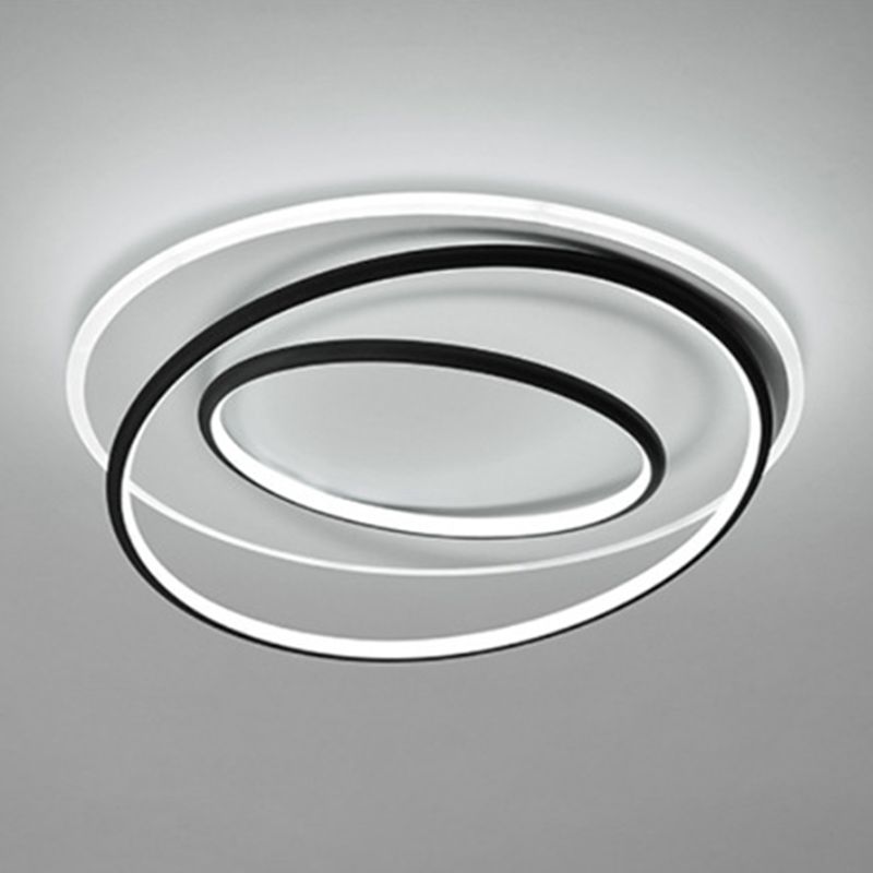 Style simple anneau encastré lampe métallique chambre plafond encastré lumière LED