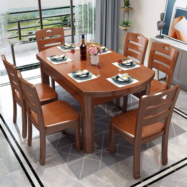 Extendable Dining Table Wood Dining Table for Kitchen Dining Room